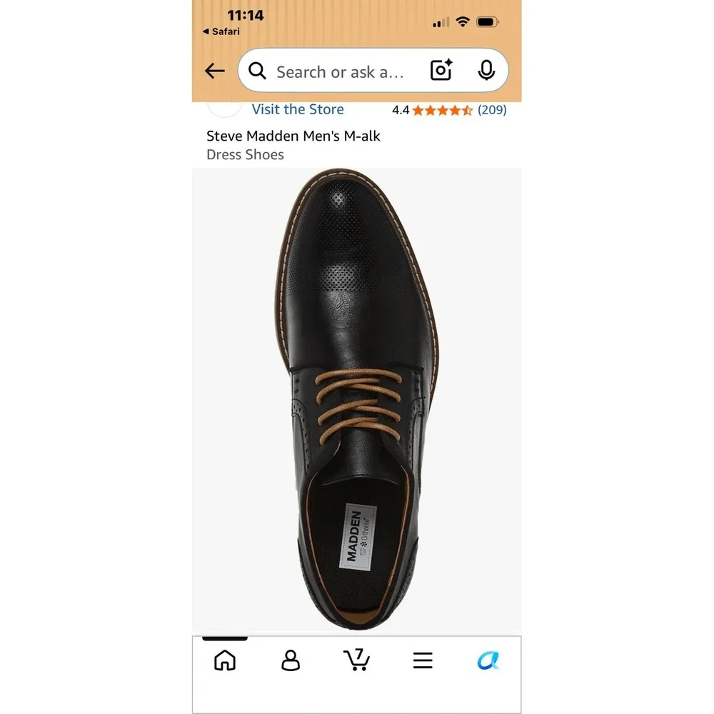 Steve Madden Alk Men's Dress Shoes Size 9 Madden Ortholite